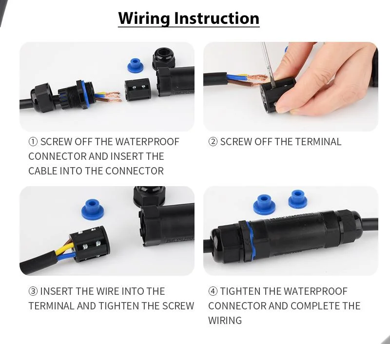 Factory Direct Sales IP68 Electric Underground Cable 3 Pin Waterproof Connector